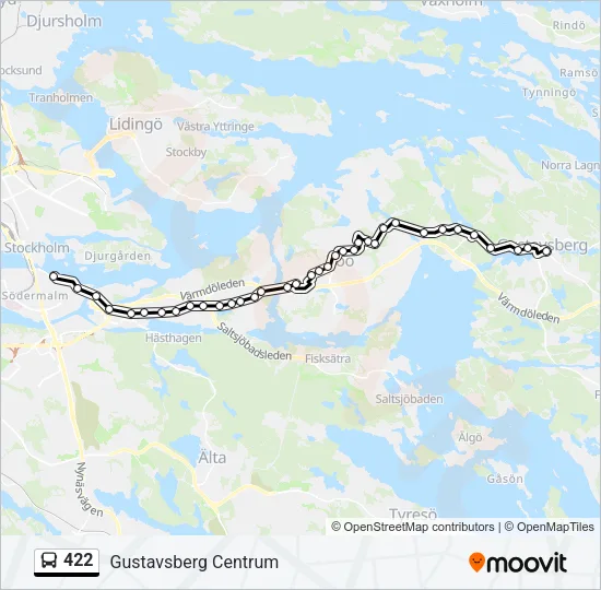 422 Bus Line Map