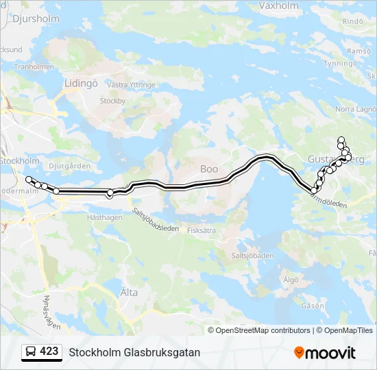 423 Bus Line Map