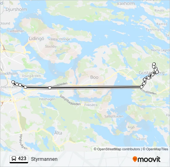423 Bus Line Map