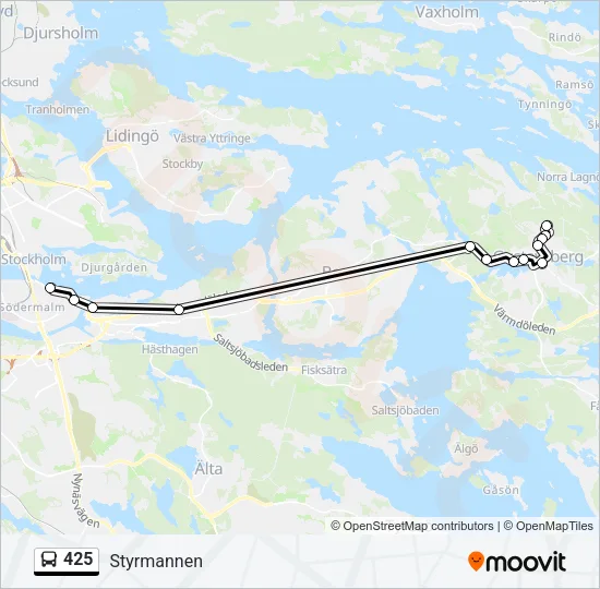 425 Bus Line Map