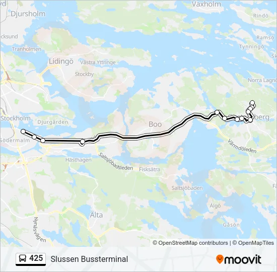 425 Bus Line Map