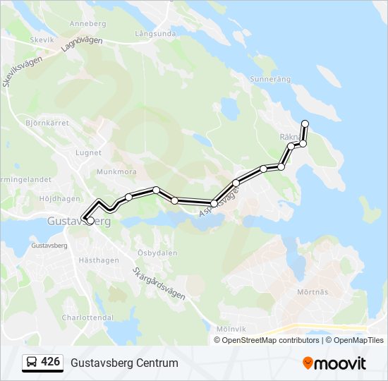 426 bus Line Map