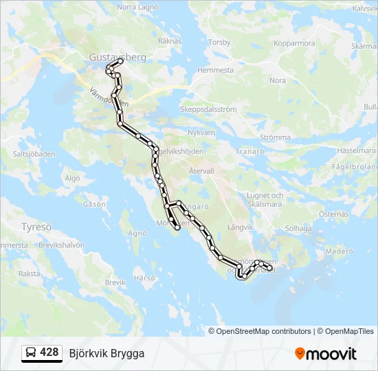 428 Bus Line Map