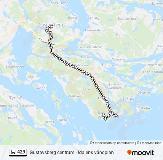 429 bus Line Map