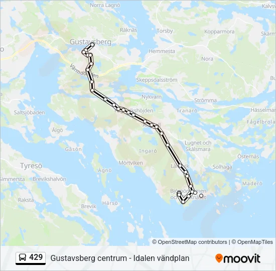 429 Bus Line Map