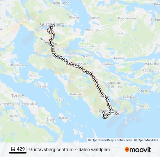 429 Bus Line Map