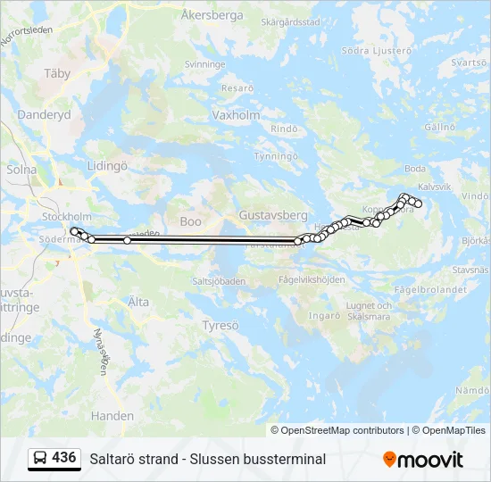 436 Bus Line Map