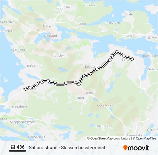 436 Bus Line Map