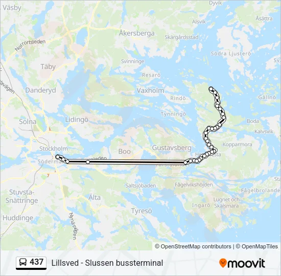 437 Bus Line Map
