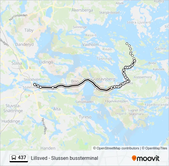 437 Bus Line Map