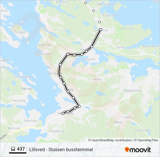 437 Bus Line Map
