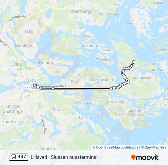 437 Bus Line Map