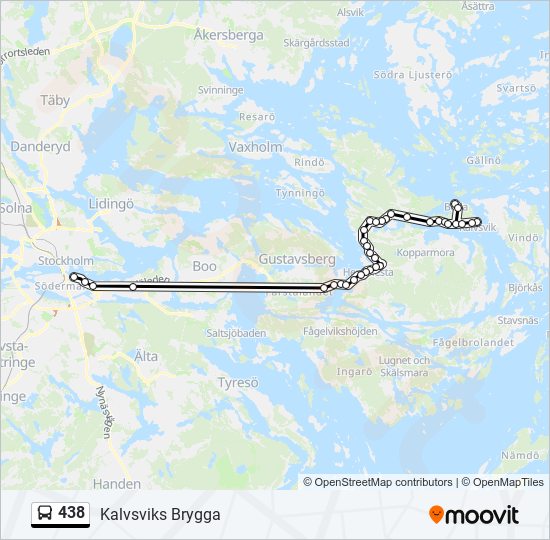 438 bus Line Map