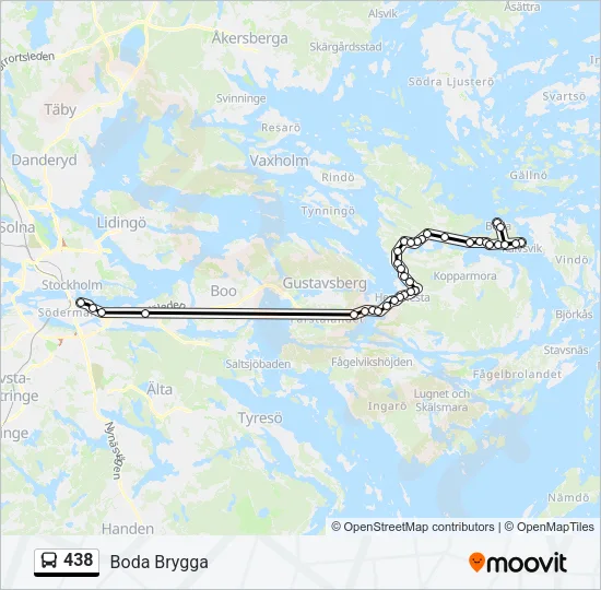 438 Bus Line Map