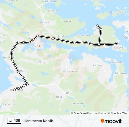 438 Bus Line Map