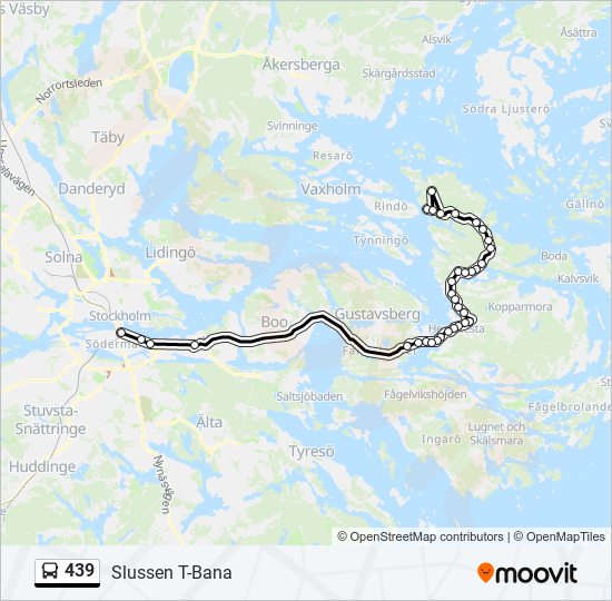 439 Route: Schedules, Stops & Maps - Slussen T-Bana (Updated)