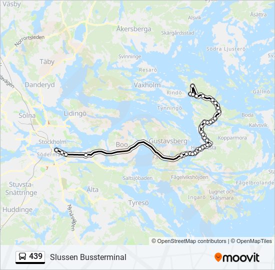 439 bus Line Map