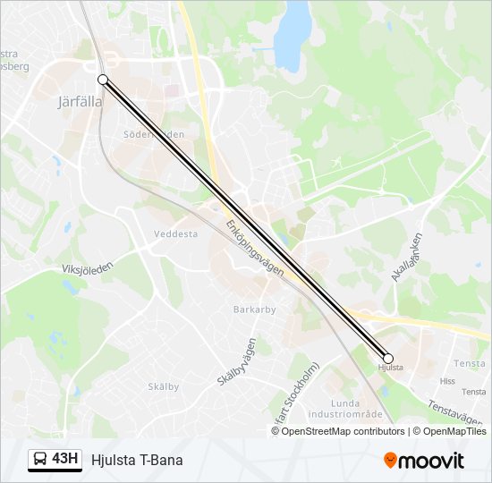 43H bus Line Map