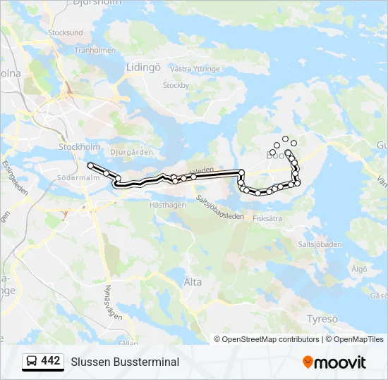 442 Bus Line Map