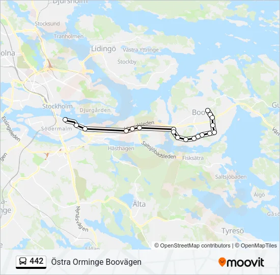 442 Bus Line Map