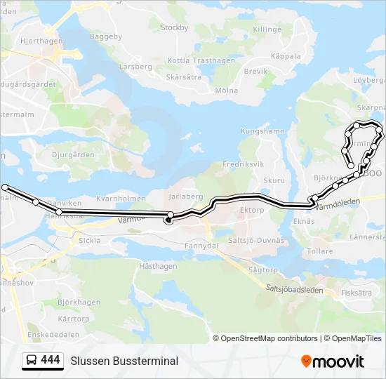 444 Bus Line Map