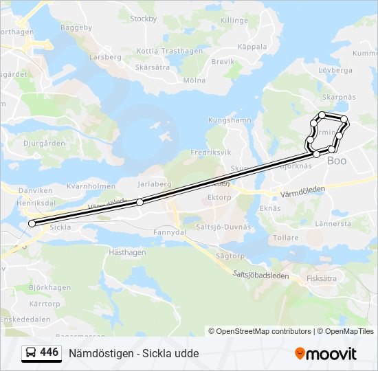 446 bus Line Map