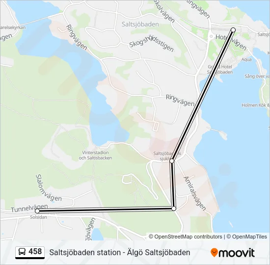 458 Bus Line Map