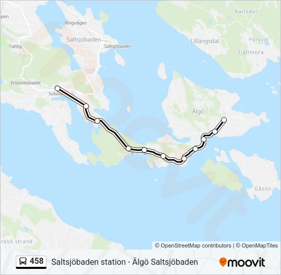 458 Bus Line Map