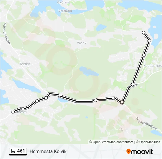 461 Bus Line Map