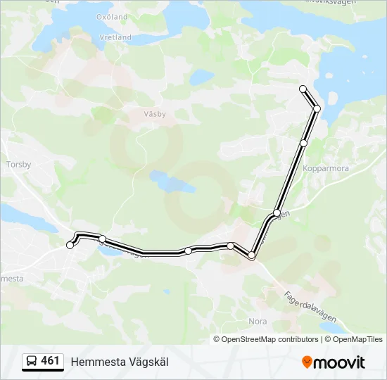 461 Bus Line Map