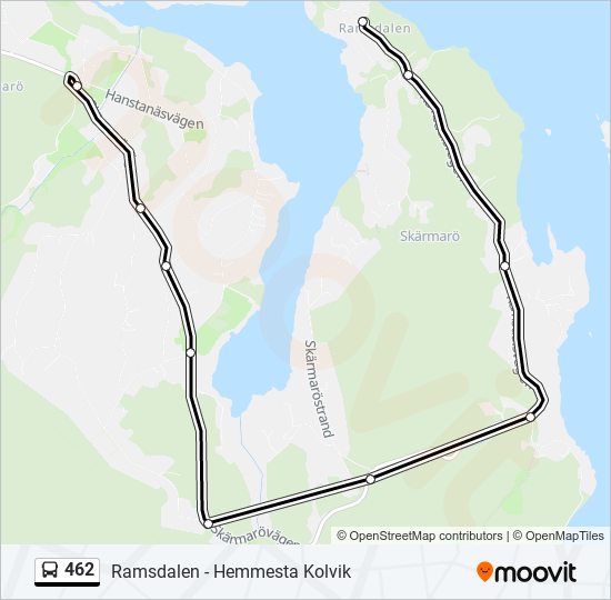 462 bus Line Map