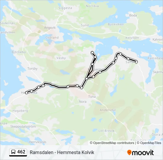 462 Bus Line Map