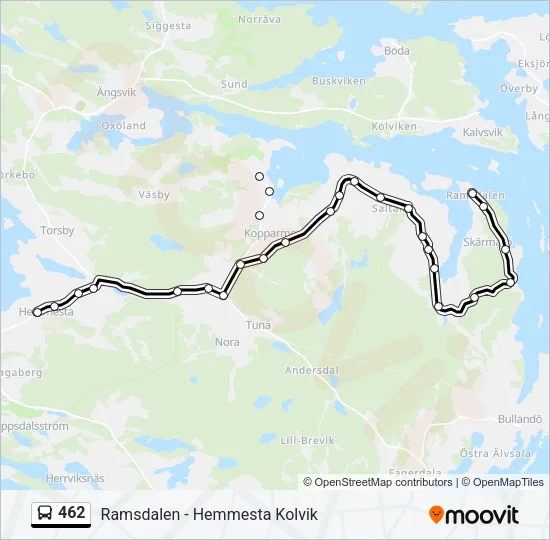 462 Bus Line Map