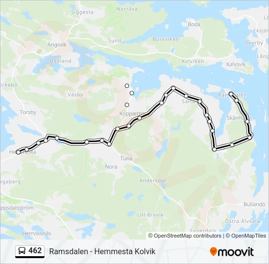 462 Bus Line Map
