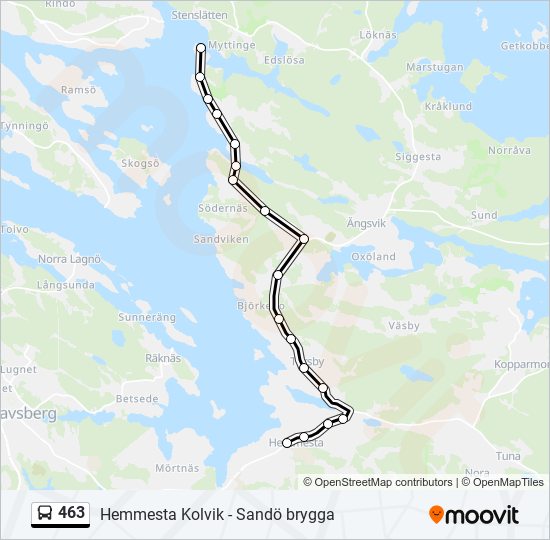 463 Route: Schedules, Stops & Maps - Sandö Brygga (Updated)