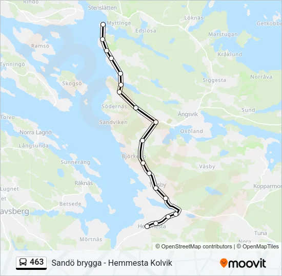 463 Bus Line Map