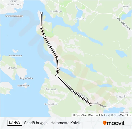 463 Bus Line Map