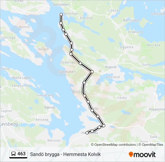 463 Bus Line Map