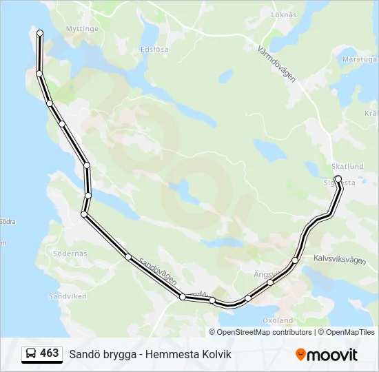 463 Bus Line Map