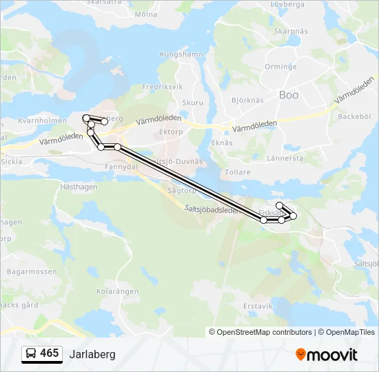 465 Bus Line Map