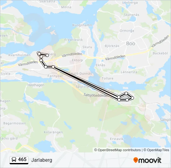 465 Bus Line Map