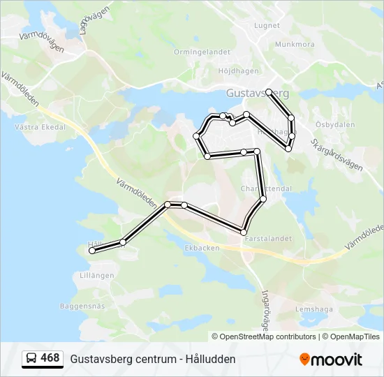 468 Bus Line Map