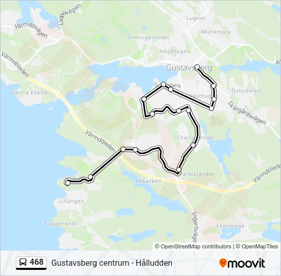 468 Bus Line Map