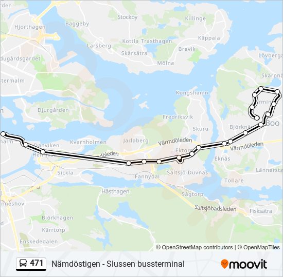 471 bus Line Map