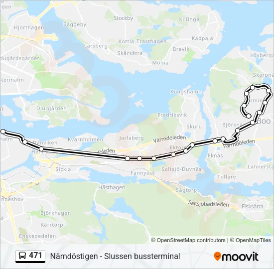 471 Bus Line Map