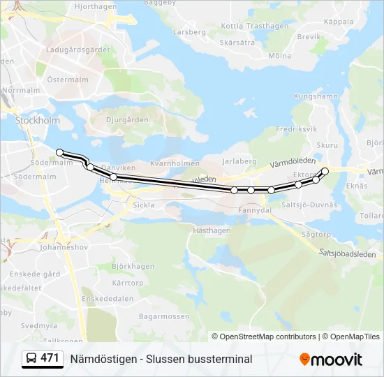 471 Bus Line Map