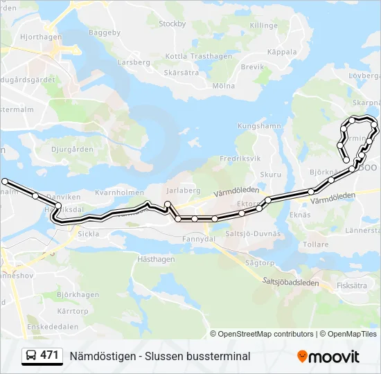 471 Bus Line Map