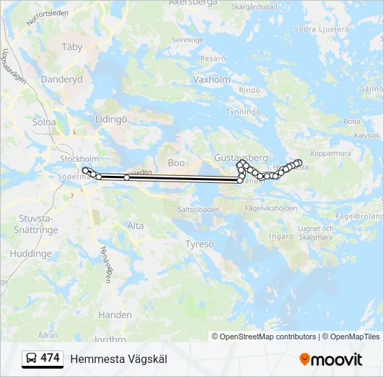 474 Bus Line Map