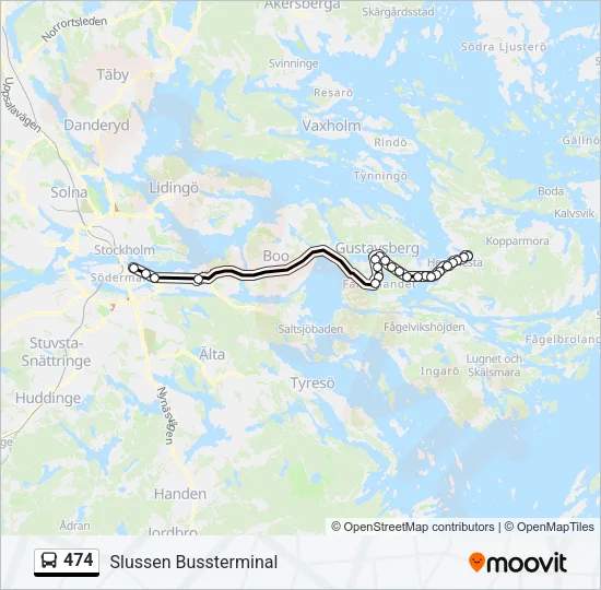 474 Bus Line Map