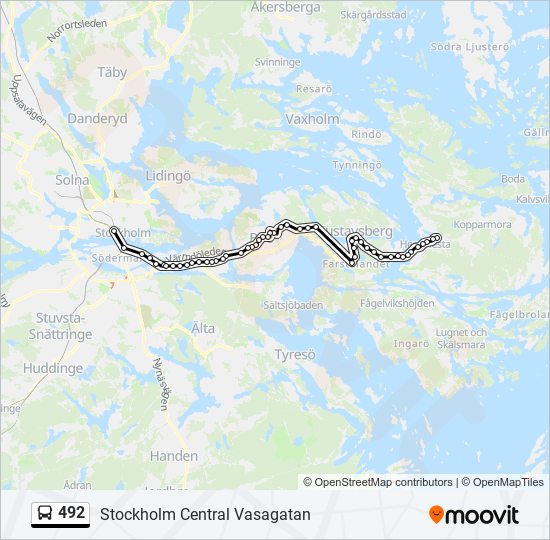 492 bus Line Map